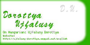 dorottya ujfalusy business card